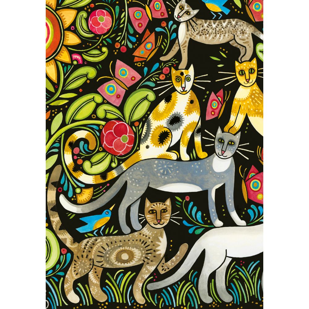CARNET GRAND FORMAT "SIX CHATS"