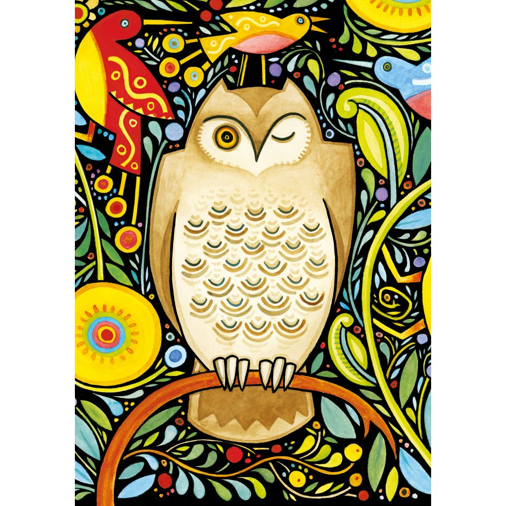 CARNET GRAND FORMAT "HIBOU"
