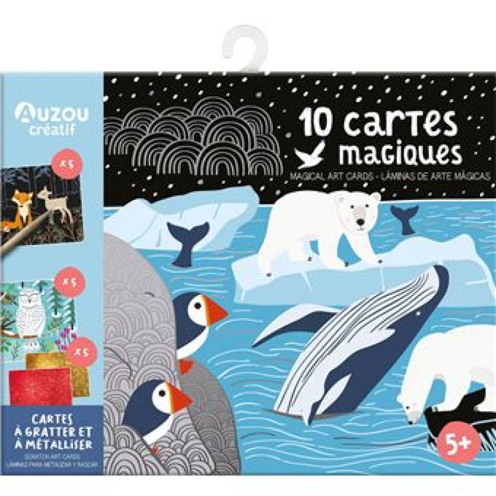 10 CARTES MAGIQUES - CARTES A GRATTER ET A METALLISER