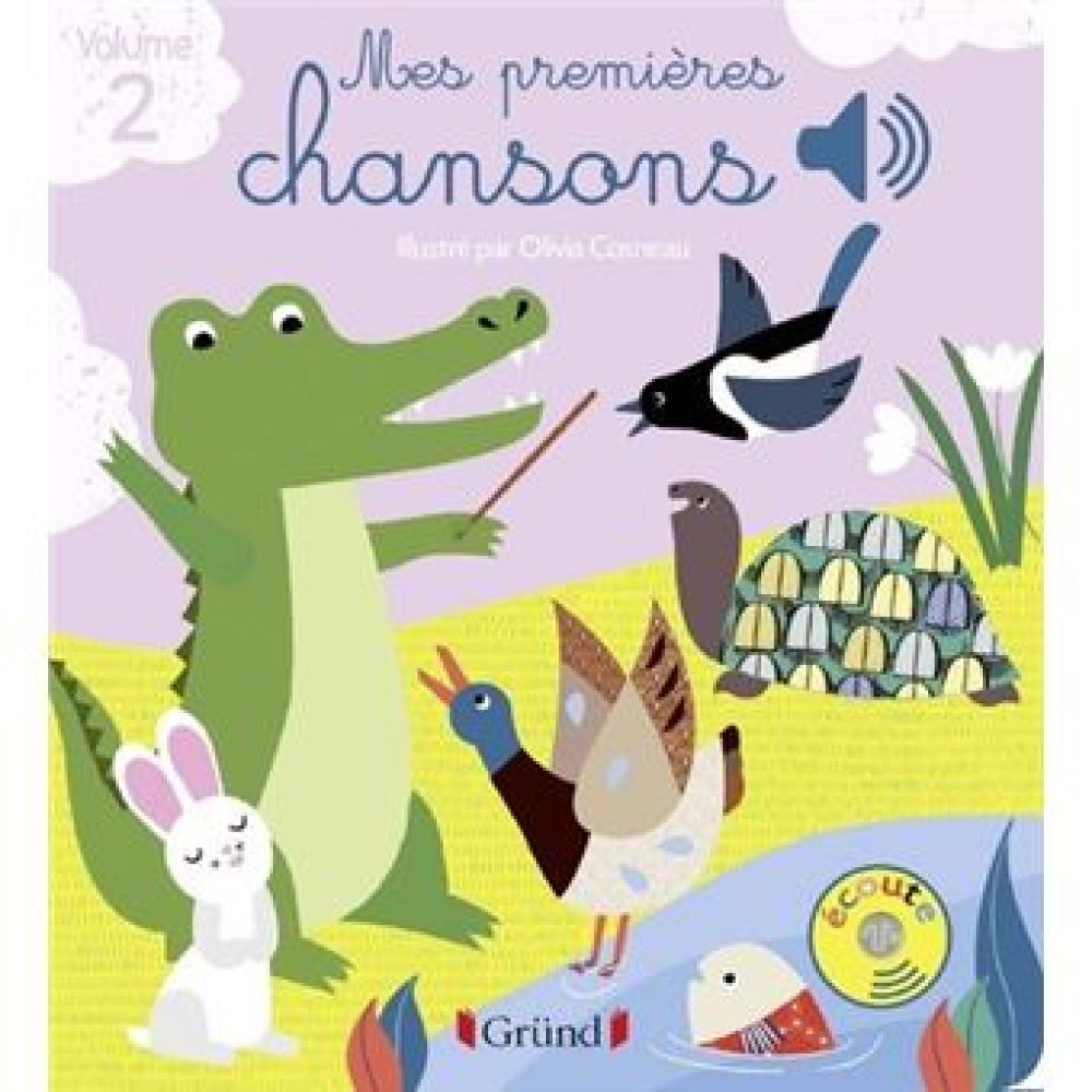MES PREMIERES CHANSONS VOLUME 2 - LIVRE SONORE AVEC 6 PUCES - DES 1 AN (COSNEAU OLIVIA)