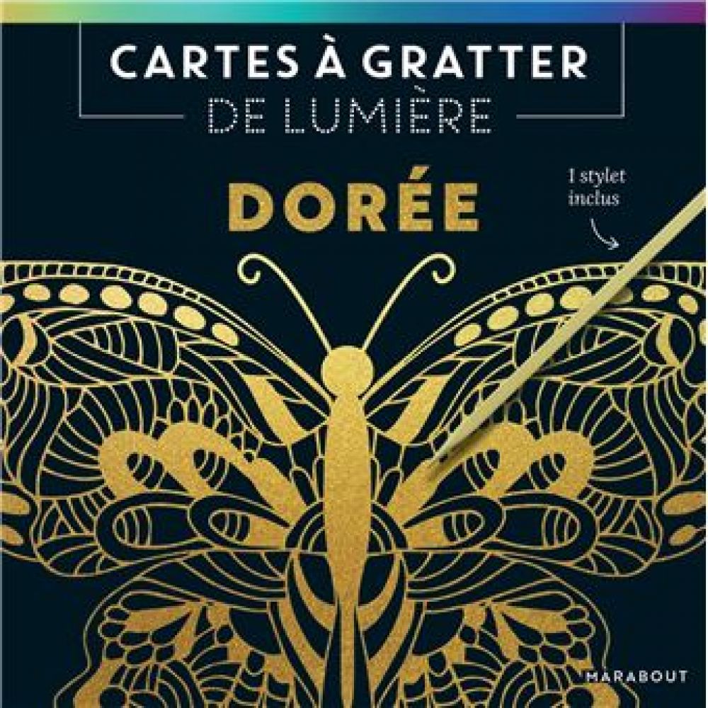 CARTES A GRATTER DE LUMIERE : DOREE