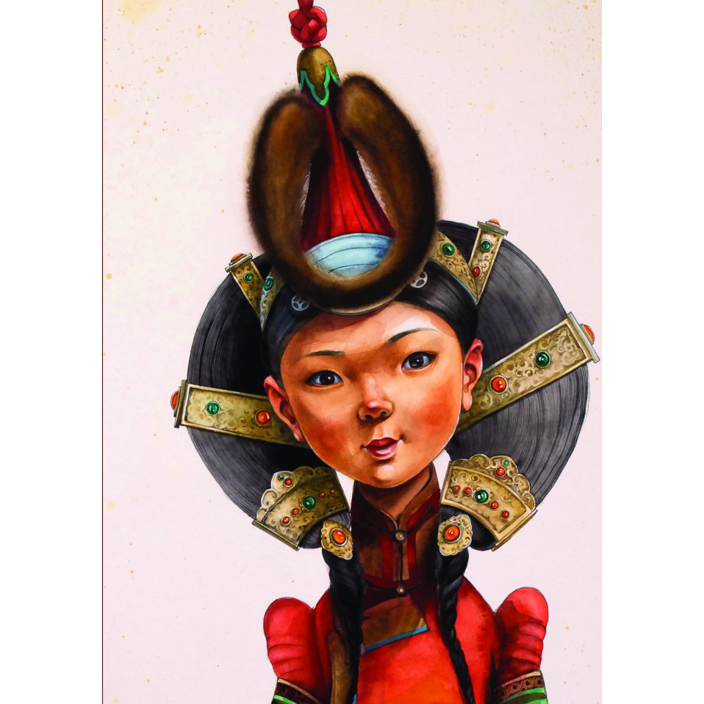 Carte Mongole " Bolormaa, princesse d'antan"