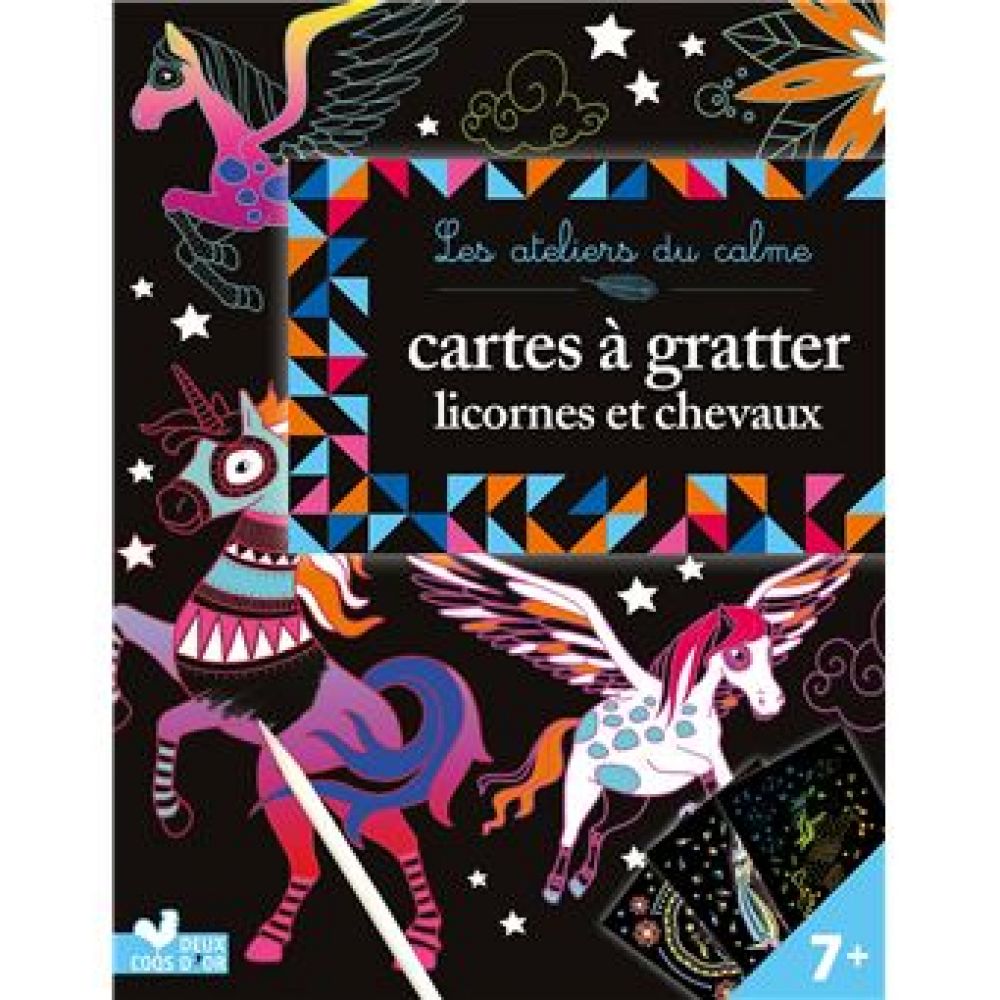 CARTES A GRATTER - LICORNES ET CHEVAUX