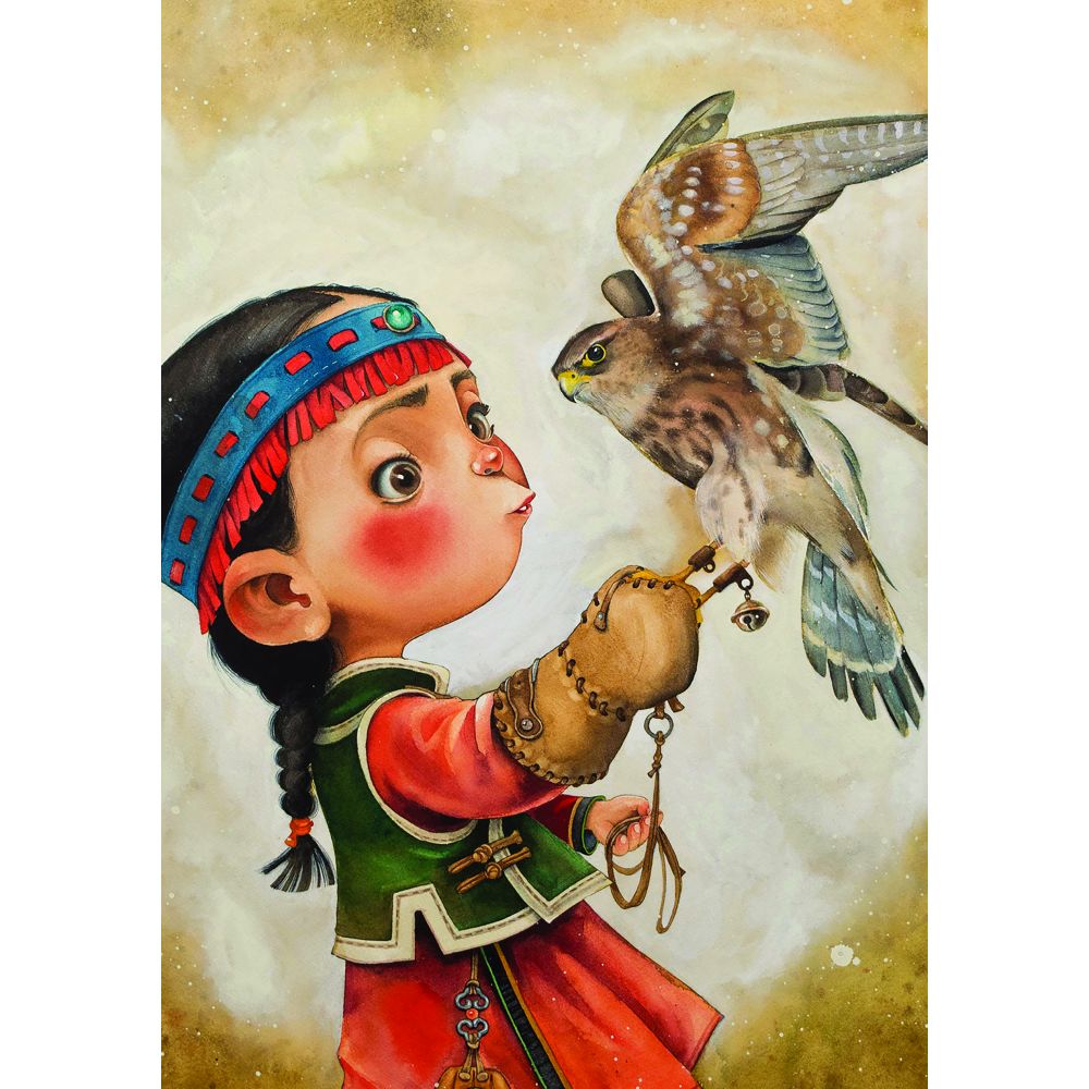 CARNET GRAND FORMAT "LA FILLE AU FAUCON"