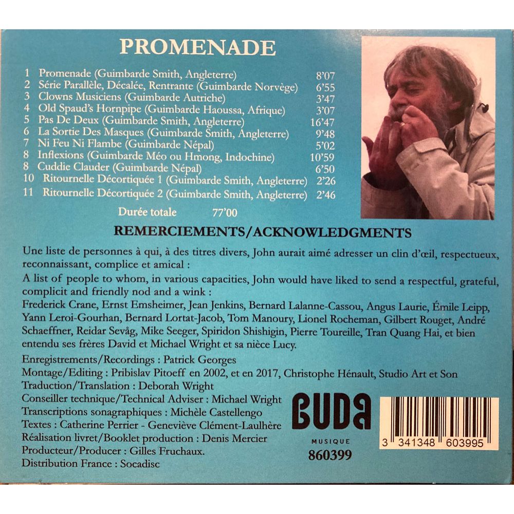 PROMENADE (CD) de JOHN WRIGHT - GUIMBARDE / JEW'S-HARP – Image 2