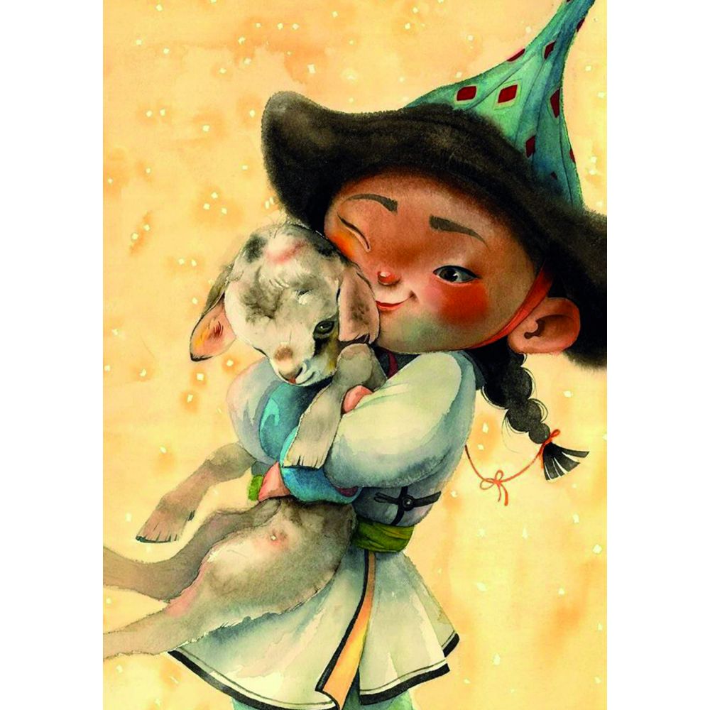 Carte Mongole " Zaya et son doux agneau"