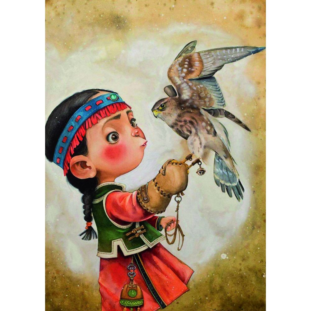 Carte Mongole " Oyun fauconnière"