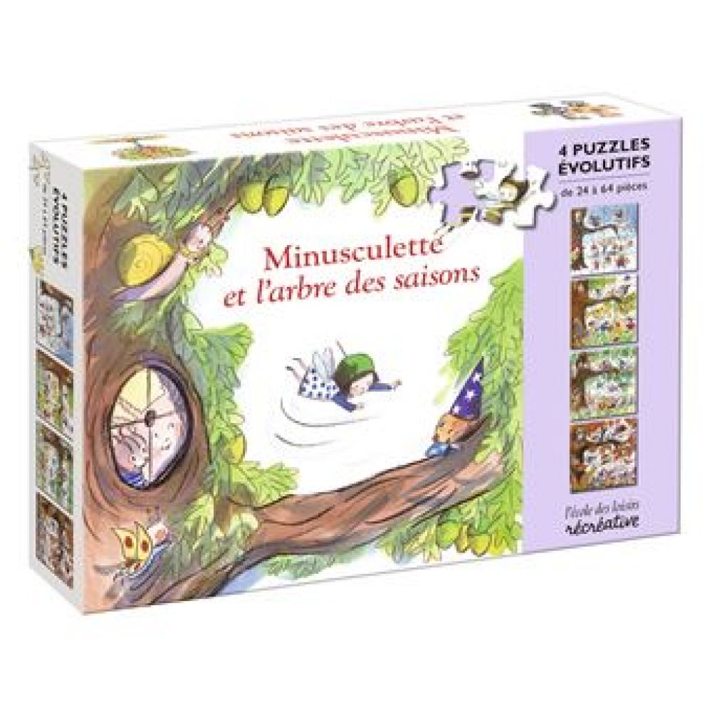 MINUSCULETTE ET L'ARBRE DES SAISONS - 4 PUZZLES EVOLUTIFS (DAVENIER/KIMIKO)