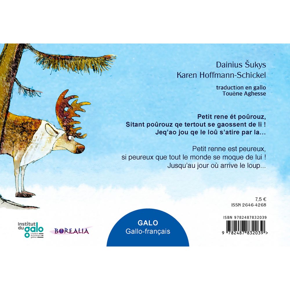 PETIT RENE S'APOURE DE TOUT / PETIT RENNE A PEUR DE TOUT BILINGUE (GALLO) - KAREN HOFFMANN-SCHICKEL – Image 2